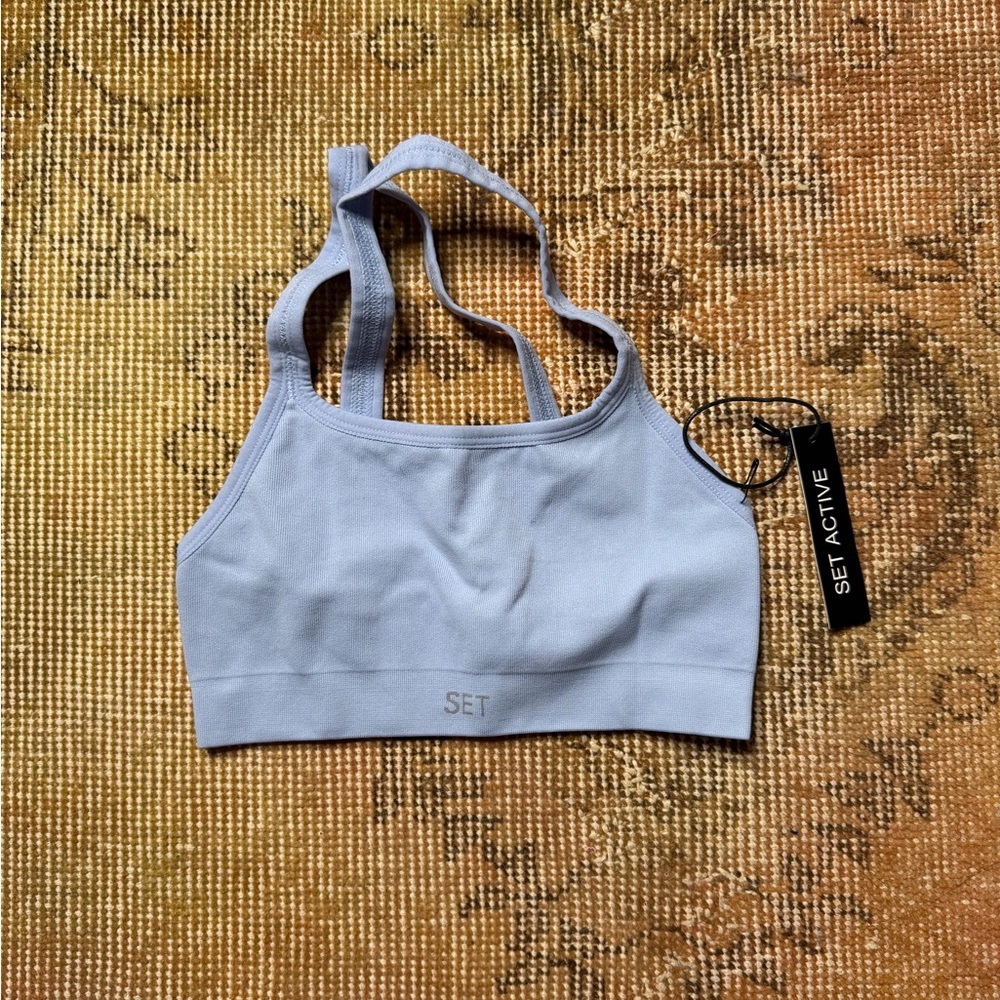 BNWT SET Active Box X Sports Bra in Blue Lagoon